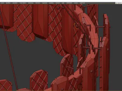 OVAL SMOKY CHANDELIER Low-poly 3D model