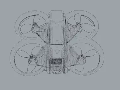 DJI AVATA2 FPV Quadcopter 3D Printable Model  3D print model