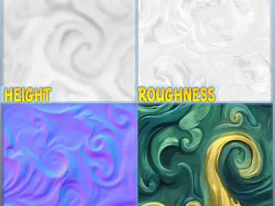 Stylized Water Seamless Texture Texture