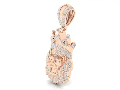 lion Diamond pendant 3D print model