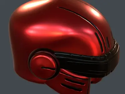 Gas mask helmet 3d model scifi Low-poly  Low-poly 3D model 417
