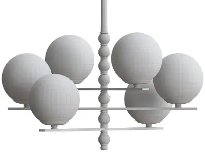 GRANVILLE chandelier with balls hanging from it 3D model