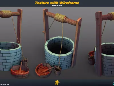 Ancient Chinese Well 3D model