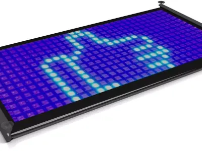 Display on glass 3D model