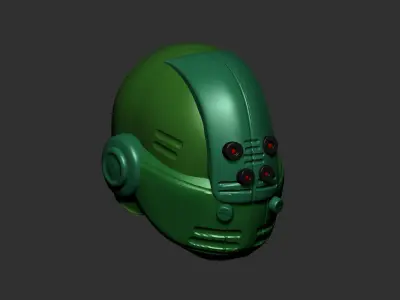 helmet high poly sculpt 3d printable ver 7 3D model 3D model