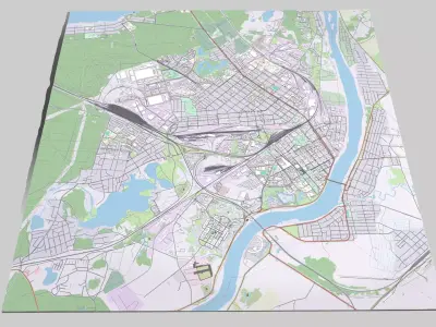 Cityscape Daugavpils Latvia 3D model