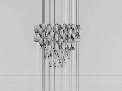 Glass Leaves Pendant Light 3D model