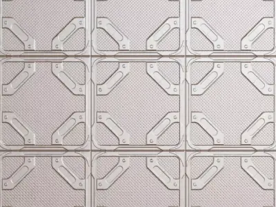 White Metal Plate PBR Seamless Texture