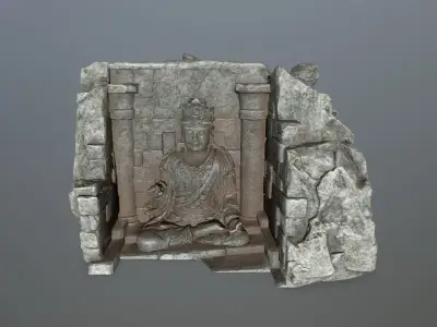 buda temple  Low-poly 3D model