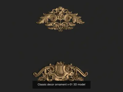 Collection onlay molding12 3D Model Pack