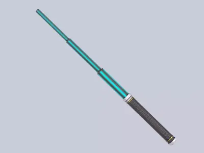 Sci fi baston Low-poly 3D model