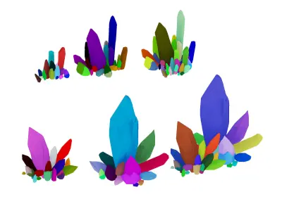 Heterogeneous crystal combination 01 3D model