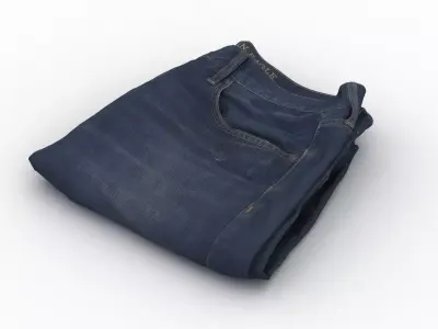 Folded Jeans 3D model