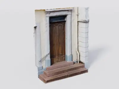 Old door and stairs 3D model