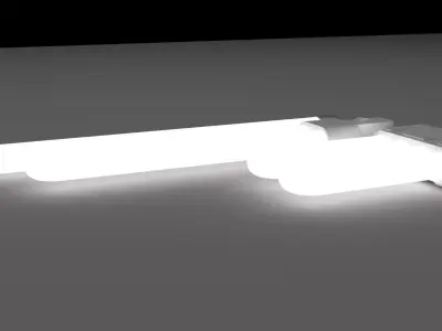 Illuminated Fluorescent Tubes Set 3D model
