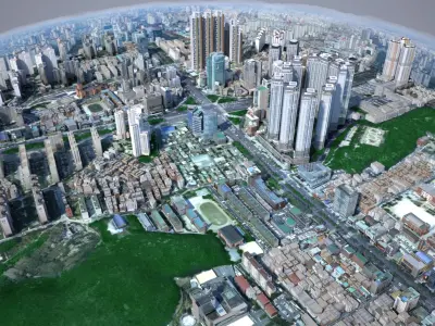 Korean Buildings for Background vol.01 3D model