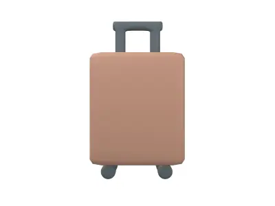 Suitcase Icon v1 003 Low-poly 3D model
