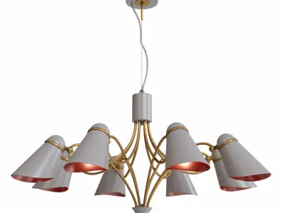 Hanging chandelier Lovato 2666-8P and 2667-8P 3D model