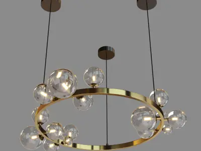 Minimalist led pendant SUNMEIYI 02 Low-poly 3D model