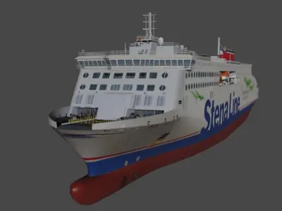 StenaLine Ro-Ro Passenger Ship 3D model  Low-poly 3D model