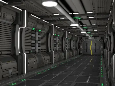 Sci Fi Corridor   3D model