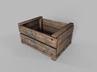 CRATE GAME READY wooden Low-poly 3D model