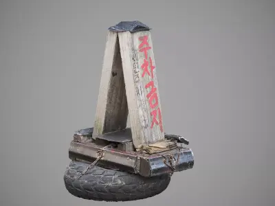 Korean parking cone 3D model