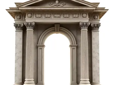 Elegant Stone Archway model pack Low-poly 3D model