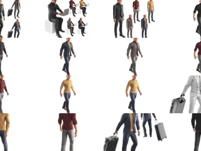 Richard Poses Bundle 3D Model Pack