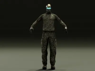 Robot Soldier Low-poly 3D model purchase