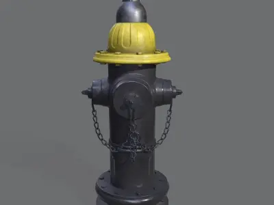 Fire Hydrant 3D model 13