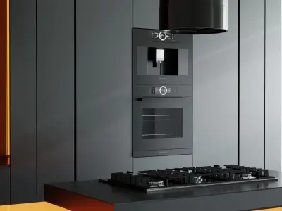 Kitchen Appliance Bosch Kitchen 79  Low-poly 3D model