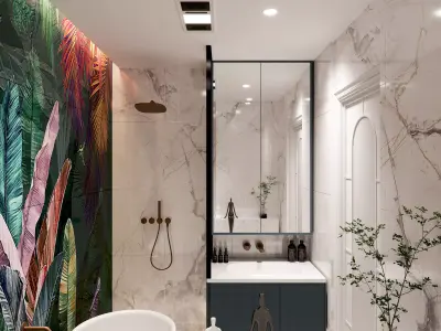 Modern Bathroom 3D Model 3D model