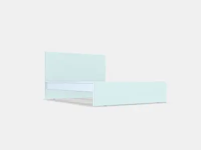 MALM high bed frame 1 Low-poly 3D model