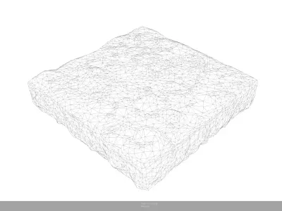 Stylized Stone Floor Tile Game Ready - AI Low-poly 3D model