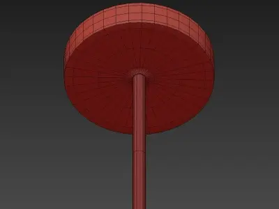 Wreath glass chandelier with bubbles hanging from it 3D model