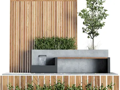 Bench set 01 3D model