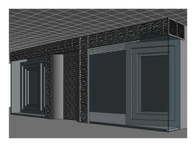 shopfront storefront Low-poly 3D model