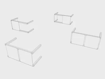 Barricade Pack Low-poly 3D model