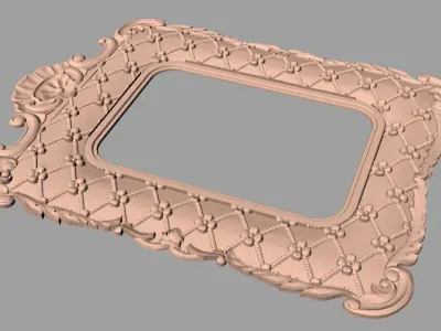 Photo frame 3D relief models STL Files used for CNC Router E988 3D model
