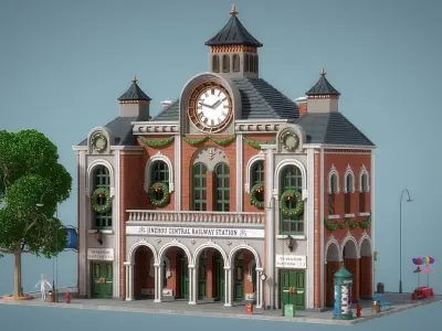 Cartoon House 14 3D model