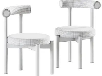 Dame Dining Chair By Lulu And Georgia 3D model