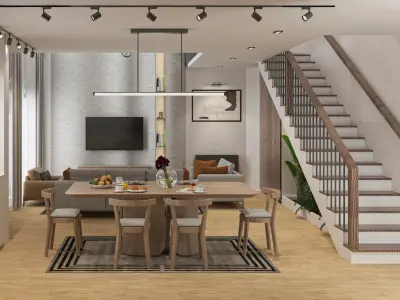 3d Interior House  - Scandinavian Style  039 3D model