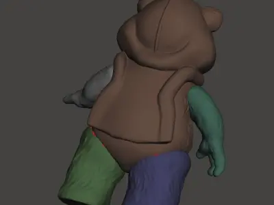 STL File 3D Ewoks Princess Kneesa 3D Print Model 3D OBJ 3D print 3D print model