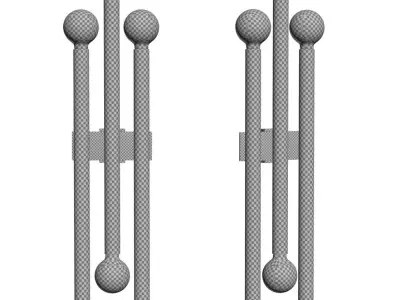 Pair Gio Ponti Brass Sconce 3D model