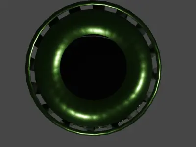 Metallic Trash Can 3D model
