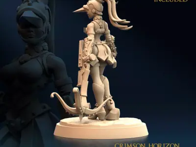 Crossbow Archer Crimson Horizon Executioner F Nude 3D print model