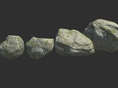 Rocks for MobileGame Low-poly 3D model