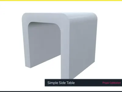 Simple Side Table 3D model
