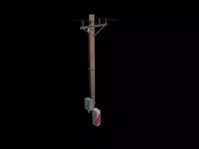 power pole  Low-poly 3D model